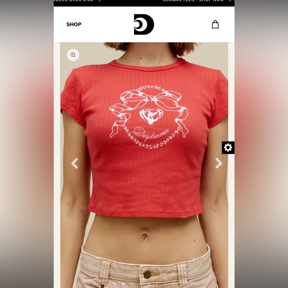 Daydreamer LA Bow Pointelle Tee